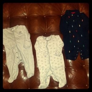 Ralph Lauren 3 month sleepers and romper